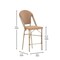 Flash Furniture Lourdes Stackable IndoorOutdoor French Bistro 26 Counter Hght Stool, NaturalWht and Lght Natural SDA-AD642001-F-CS-NATWH-LTNAT-GG - alternate 3